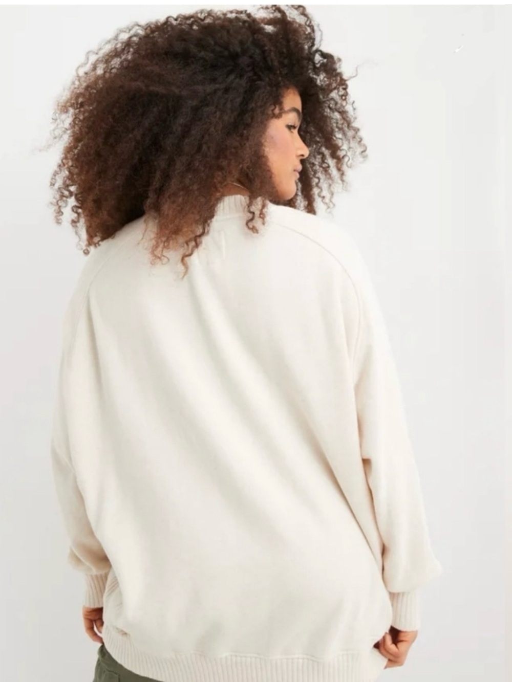 Aerie Down-To-Earth Crew Sweatshirt Ribbed Sz XS (a1) - Picture 2 of 6